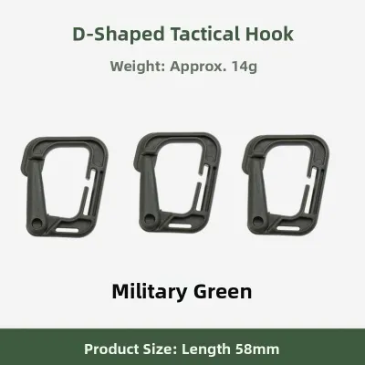Tactical Outdoor Mountain Climbing Buckle Plastic Mouth Type Backpack External Hanging Buckle Quick Hang Spring Buckle Lightweight EDC Equipment