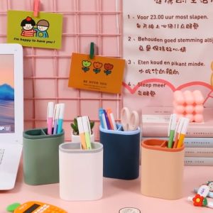 Hộp Đựng Bút Cọ Mỹ Phẩm 2 Ngăn (Tặng Kèm Sticker)