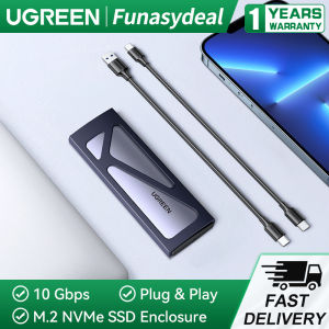 UGREEN CM578 M.2 NVMe SSD Enclosure 10Gbps USB3.2 Gen2 Tool-Free Portable External Solid State Drive Case Support 2230/2240/2260/2280 NVMe M-Key SSD Aluminum Hard Disk Box