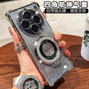 Lens film suitable for vivoX300Pro mobile phone case anti-drop X100 glitter magnetic suction bracket X300 protective case h2607069
