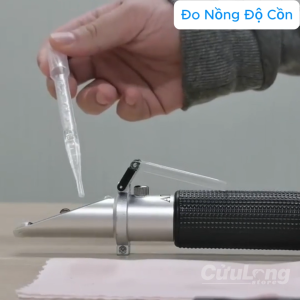 Cồn Kế Đo Nồng Độ Rượu 0-80% ATC Khúc Xạ Kế Đo Cồn Máy Quang Học Cầm Tay Không Dùng Pin