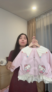 Áo Khoác Gió Bé Gái Thêu Hình Hello Kitty Xinh Xắn 9 ~ 24kg - KimKim Kids