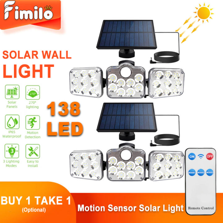 FIMILO Solar 3way Lights Split Solar Wall Lights Outdoor Waterproof ...