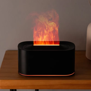 Eseential Oil Diffuser Fireplace Flame Oil Diffuser - Aromatherapy Aroma Humidifier Upgrade 7 Flame Colors Noiseless 280ml