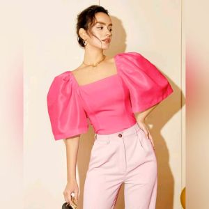 ANDYPlain Color  Modern Filipiniana  Sqaureneck  Top Blouse Blazer- XS to Large  - xs to large - classy and elegant - premium fabric - excellent quality -  fabric from abroad  - premium quality  - mall quality  - multi way to wear - for dress skirt and