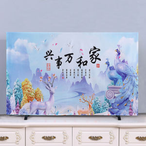 TV Dust Cover 55-Inch 75-Inch LCD TV Cover Cloth Hanging 65 Curved TV Multi-Use Towel TV Cover Towel