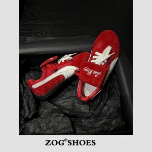 Hong Kong Genuine Leather Thick Bottom De Xin Womens Shoes 2025 New Spring Autumn Flat Bottom Sport Casual Fashion Sneakers