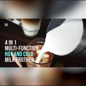 HiBREW 4 in 1 Milk Frother Frothing Foamer Fully automatic Milk Warmer Milk Steamer Cold/Hot Latte Cappuccino Chocolate powder M3A