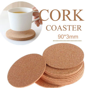 5/10Pcs Round Cork Coasters Non-slip Wooden Insulation Tea Set Coffee Cup Table Mat Office Home Kitchen Accessories