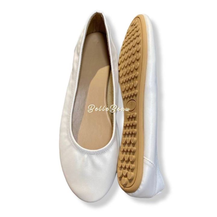 Beauty Plain Heart Sole Ballet Flats Marikina Made Women Shoes in White  Color By BelleBeau PH