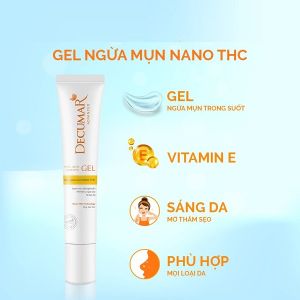 Gel Ngừa Mụn Decumar Advanced White Kem Ngừa Các Loại Mụn Từ Nghệ Trắng Nano Curcumin Decumar Advance White Anti-Acnes Nanpo THC Gel 20g
