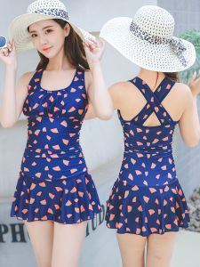 TaoYang Sports One-Piece Swimsuit Womens Belly Cover Slimming Skirt Style Fashionable Conservative Hot Spring Large Size