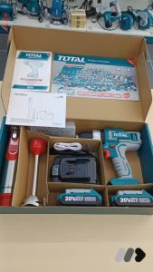 TOTAL Cordless 2 Pcs Combo Kit 20V incl. Impact Drill + Hand Blender (Stainless Steel) w/ 2x Battery - TOSLI22112