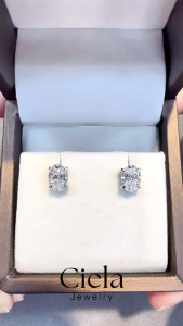 ต่างหู Stud เพชรแท้ Lab Grown (CVD) Oval Cut Cert. IGI น้ำ100 VVS2 Silver 92.5% 𝐂𝐢𝐞𝐥𝐚 𝐉𝐞𝐰𝐞𝐥𝐫𝐲