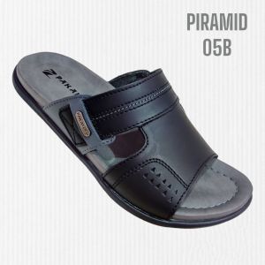 Sandal Kulit Pakalolo Piramid-05 Hitam Sendal Selop Pria terbaru