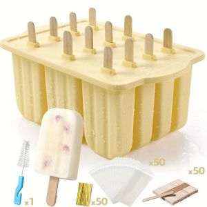 Popsicles Molds 12 Pieces Silicone Popsicle Molds Easy-Release BPA-free Popsicle Maker Molds Ice Pop Molds Homemade Popsicle