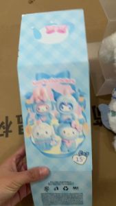 Sanrio Family Fox Island & Blue Flutter Series Vinyl Plush Blind Box Cute Cartoon Hello Kitty Kuromi Pendants Girl Bag Toy Gifts