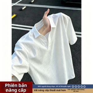 Áo Polo Cổ Trụ Tay Ngắn Thoáng Khí Từ Gai Dây Mát Lạnh