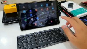 COD Optimuz Keyboard Bluetooth Portable Three Folding Magnetic Touchpad B033 / Keyboard Bluetooth Untuk Laptop Hp Smart Tv Tablet Keyboard Touchpad Bluetooth