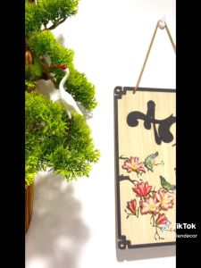 Mô hình chim hạc màu trắng trang trí tiểu cảnh vườn bonsai bể cá
