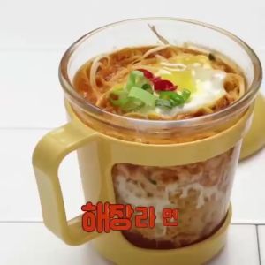 Ly Úp Mỳ Nấu Mỳ Thủy Tinh Chịu Nhiệt Lock&Lock Easy Cook Ramen Cup 550ml LLG480