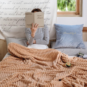 ผ้าห่มนาโนสีพื้น ผ้าหนานุ่ม ขนาด 7 ฟุต เย็บอย่างดี