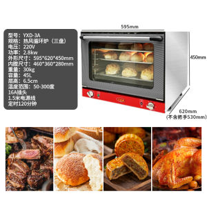 Newspikesea Commercial Oven with Dual Fans Automatic Constant Temperature 300 Degrees Stainless Steel Interior Kitchen Appliance