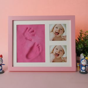 Newborn Baby Footprint Handprint Gift Frame One Hundred Days Memorial Keepsake Toddler Child Infant Memory Craft Souvenir