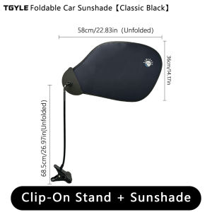 New Laptop Sun Shade for Working Outside Anti-Glare with Suction Cup Bendable Office Desk Shade Folding Car Window Shades Cover