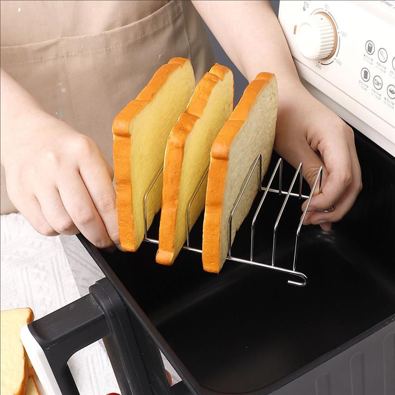 YESPERY Air Fryer Toast Rack Stainless Steel Grilling Rack for Airfryer Breakfast Making Accessories Can Hold 8 Slice of Bread