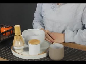 2pcs/Set Tea Brush Matcha Blender Bamboo Matcha Whisk Tea Set Bamboo Whisk Traditional Ceremony Matcha