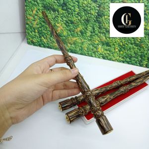Pipa once cangklong kayu Liwung macan model profil 25cm C66