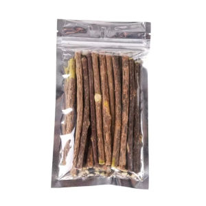 20Pcs 4-6mm Catnip Chew Sticks Natural Woodruff Cat Toys - for Teeth Cleaning & Kitten Entertainment Actinidia Silvervine