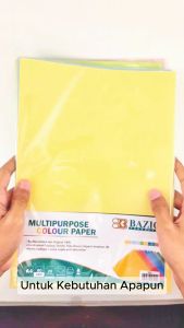 Bazic Premium Multipurpose Colour Paper A4 80gsm 20 Lembar - Kertas HVS Warna Pastel