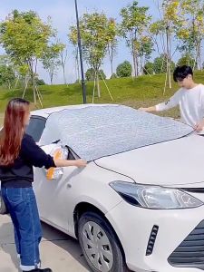 Tấm Che Nắng Kính Lái Ô Tô Bạt Chắn Nắng Che Chống Nóng Phủ Kính Lái Ô Tô Xe Hơi 3 Lớp Tráng Bạc Nhôm có phản quang