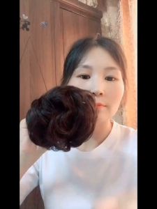 Curly Chignon Hair Messy Bun Elastic/ Claw Clip in  HairPiece for Women Girl Tousled Updo Bun