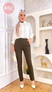 MK Slim Fit Plus Size Pants Women Elara Pocket Plus Size Slim Fit To Jumbo Trouser Seluar Slim Fit Wanita [P5/575]
