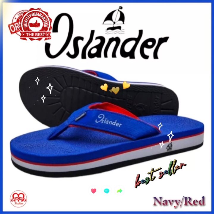 Islander 'Navy/Red'' Men's non-slip rubber soles 100% Authentic and Original colored slippers (Makapal)