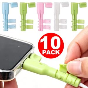 10Pcs Universal Charger Cable Protector Dustproof Anti-break Data Line Protective Caps for Type C Micro USB Charging Cable Cord Saver