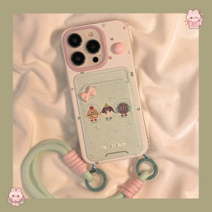 Dot Spattered Animal 3D Phone Case Silicone Full Cover Womens Style Lanyard Compatible with Apple 15 14Plus iPhone 13ProMax New Model