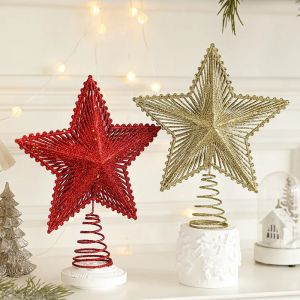 Đồ Trang Trí Đỉnh Cây Thông Noel Hình Sao Vàng Đỏ Lấp Lánh 25CM Đồ Trang Trí Nhà Cửa Giáng Sinh Quà Tặng Năm Mới 2025