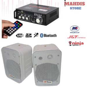 AMPLIFIER KARAOKE PLUS SPEAKER 1 SET SIAP PAKE / PAKET AUDIO SOUND CAFE KANTOR MASJID RESTO / JB TECH SPEAKER + SUNBUCK AMPLIFIER