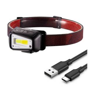 ไฟหน้าที่คาดบนศีรษะแบบอเนกประสงค์ น้ำหนักเบา ขนาดเล็ก แสงสว่างสูง สำหรับตกปลาในเวลากลางคืน ไฟ LED ทนทานต่อการใช้งานกลางแจ้ง