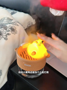 Máy Tạo Độ Ẩm Hình Xửng Hấp Vịt Mini – Phun Sương Đèn Cảm Ứng Dùng Cho Phòng Ngủ 2026