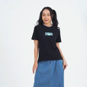 3Second Kaos Wanita Lengan Pendek Katun Atasan Casual OL-C170424