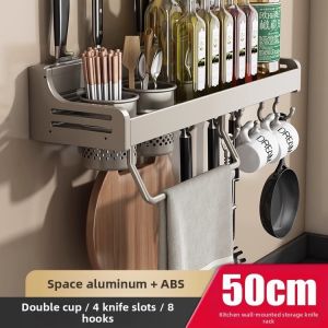 Multifunctional Wall-Mounted Rack No-Drilling
