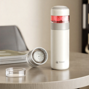Insulated Ceramic Travel Mug Tea Water Separation Customizable