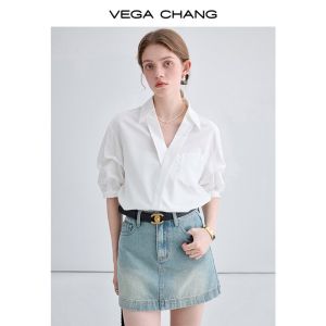VEGA CHANG | Áo Sơ Mi Pháp Cho Mùa Hè Đi Làm