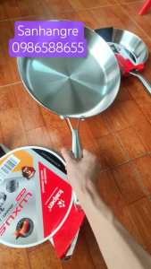 Chảo Inox 3 lớp đúc liền khối 3 lớp Kalpen Luxus size 24cm/28cm bảo hành 5 năm