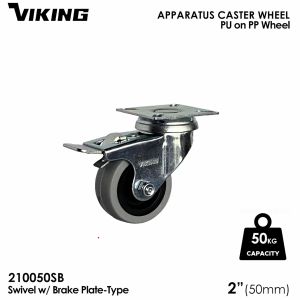 Viking Apparatus Caster Grey PU on PP Wheels for Furniture and Equipments